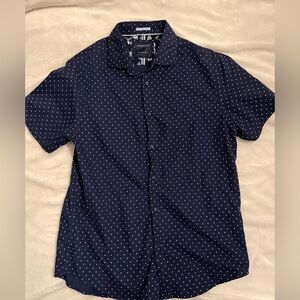 Denim & Flower by Ricky Singh Navy Polka Dot Button-Down Shirt
